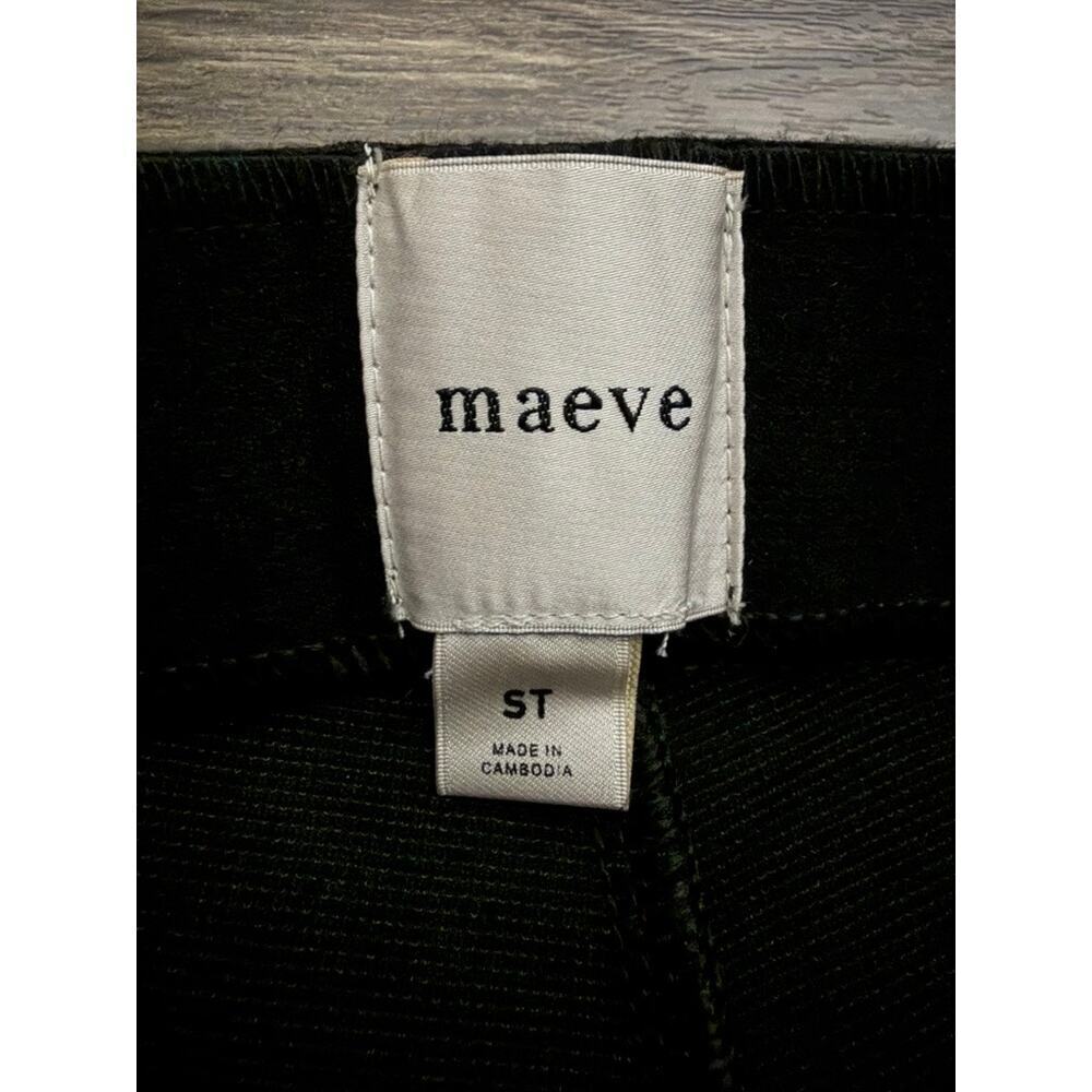 Maeve Anthropologie Soft Knit Seamed Flare Pants Pull On Black ST - Picture 7 of 10